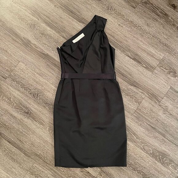 Lela rose one shoulder cocktail dress